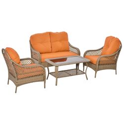 Комплект садовой мебели Outsunny 860-149 (Khaki/Orange) Thumb