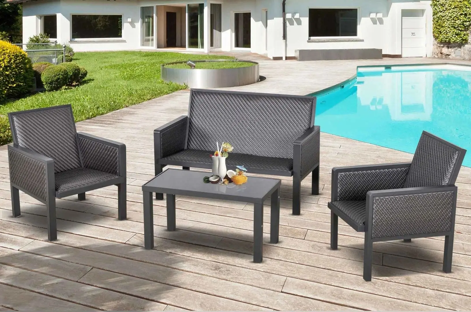 Комплект садовой мебели Outsunny 860-166 (Grey)