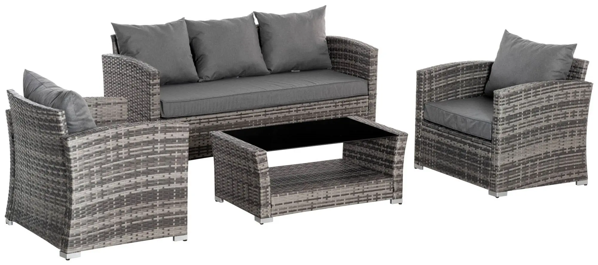 Комплект садовой мебели Outsunny 860-190 (Grey) - 3