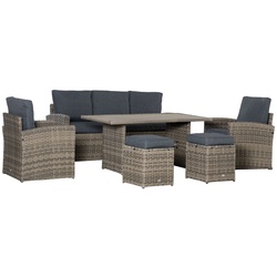 Set mobilier de gradina Outsunny 860-198 (Brown/Grey) Thumb