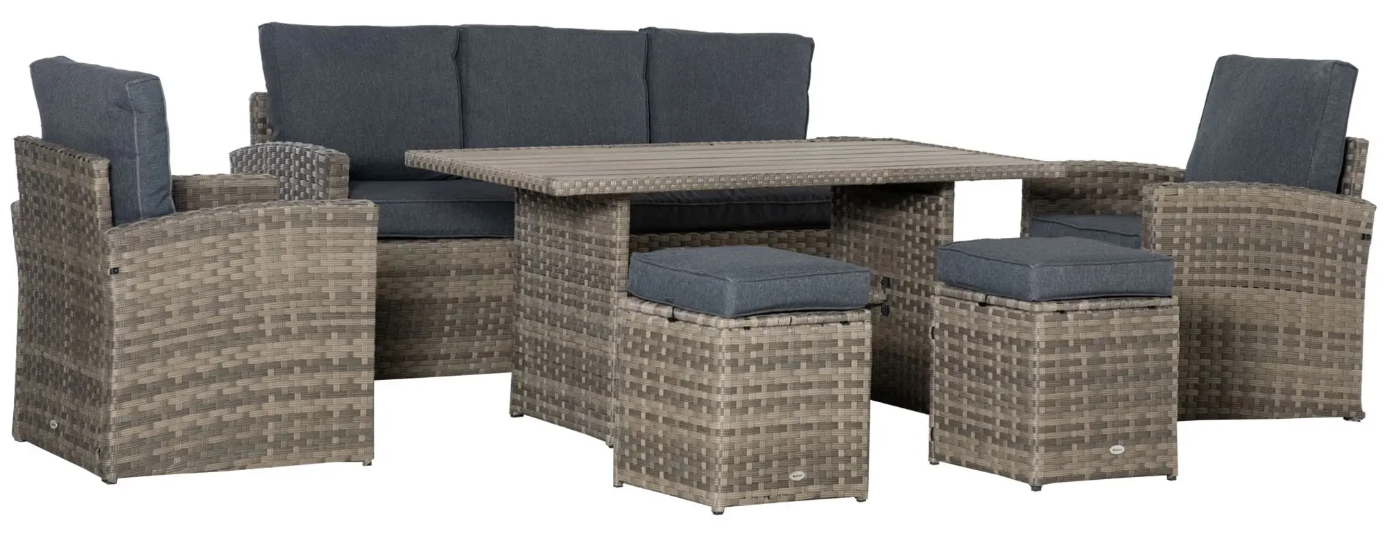 Set mobilier de gradina Outsunny 860-198 (Brown/Grey)