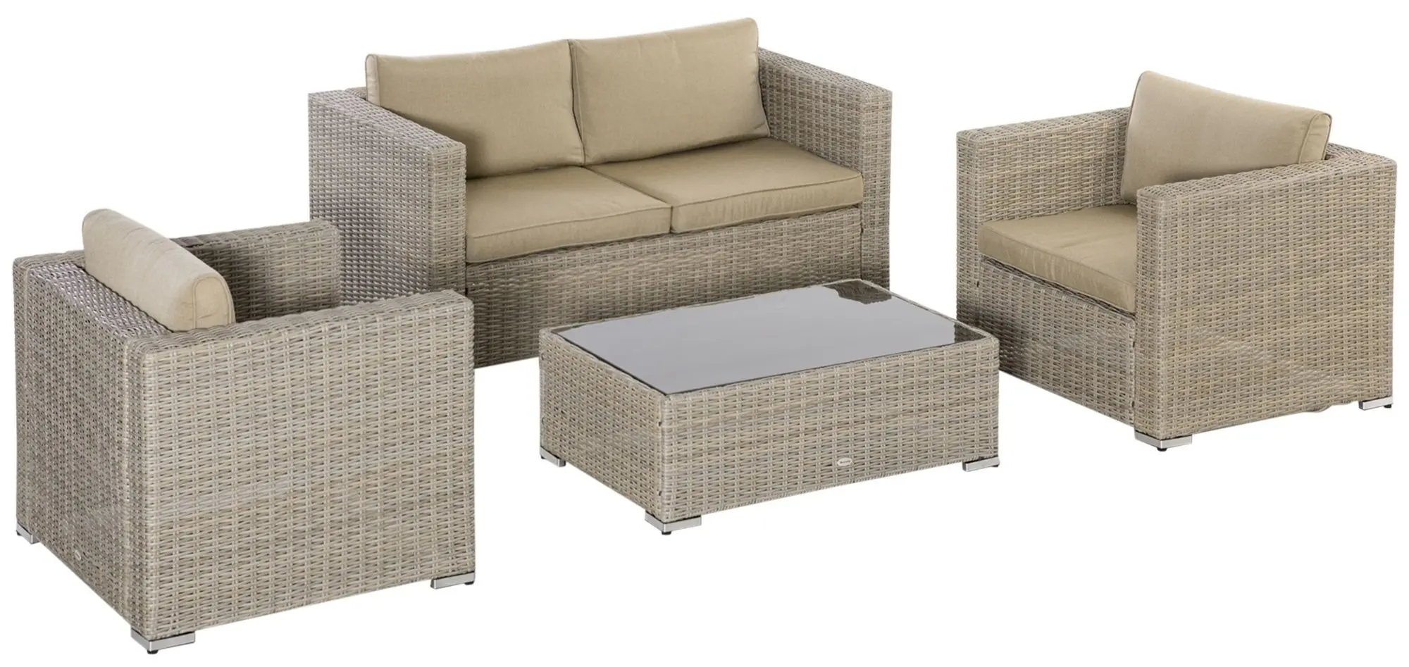 Set mobilier de gradina Outsunny 860-211 (Khaki/Beige)