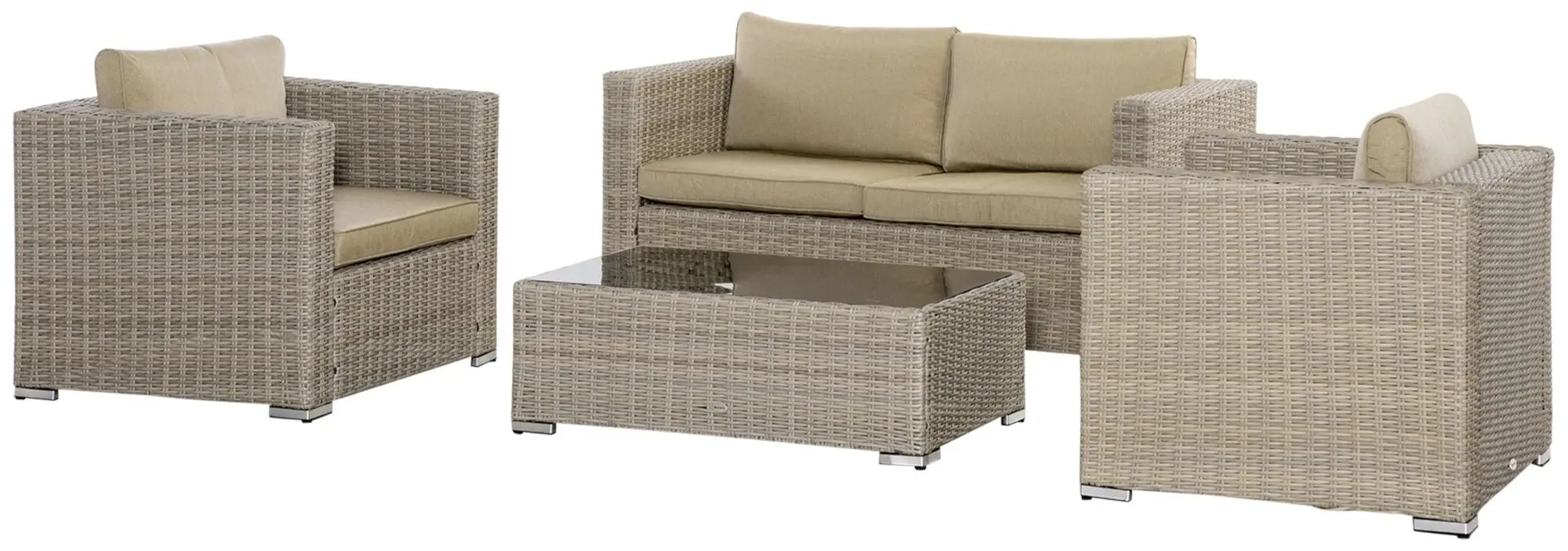 Set mobilier de gradina Outsunny 860-211 (Khaki/Beige)