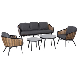 Комплект садовой мебели Outsunny 860-235 (Black/Natural/Grey) Thumb