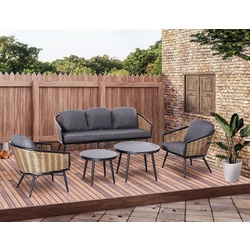 Комплект садовой мебели Outsunny 860-235 (Black/Natural/Grey) Thumb