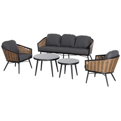 Комплект садовой мебели Outsunny 860-235 (Black/Natural/Grey) Thumb