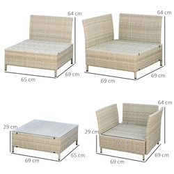 Set mobilier de gradina Outsunny 860-253V00BG (Beige) Thumb