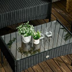 Set mobilier de gradina Outsunny 860-259V00BK (Black/Cream) Thumb