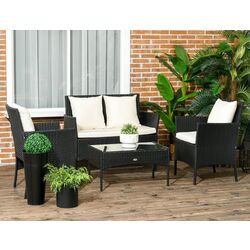 Set mobilier de gradina Outsunny 860-259V00BK (Black/Cream)