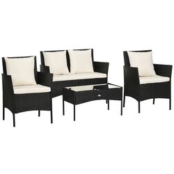 Set mobilier de gradina Outsunny 860-259V00BK (Black/Cream) Thumb