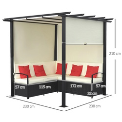Комплект садовой мебели Outsunny 860-261V01BG (Black/Beige/Red) Thumb