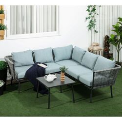 Set mobilier de gradina Outsunny 860-275V00GY (Grey/Blue)