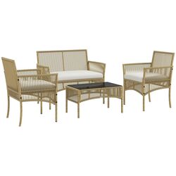 Set mobilier de gradina Outsunny 860-303V00BG (Natural/White) Thumb