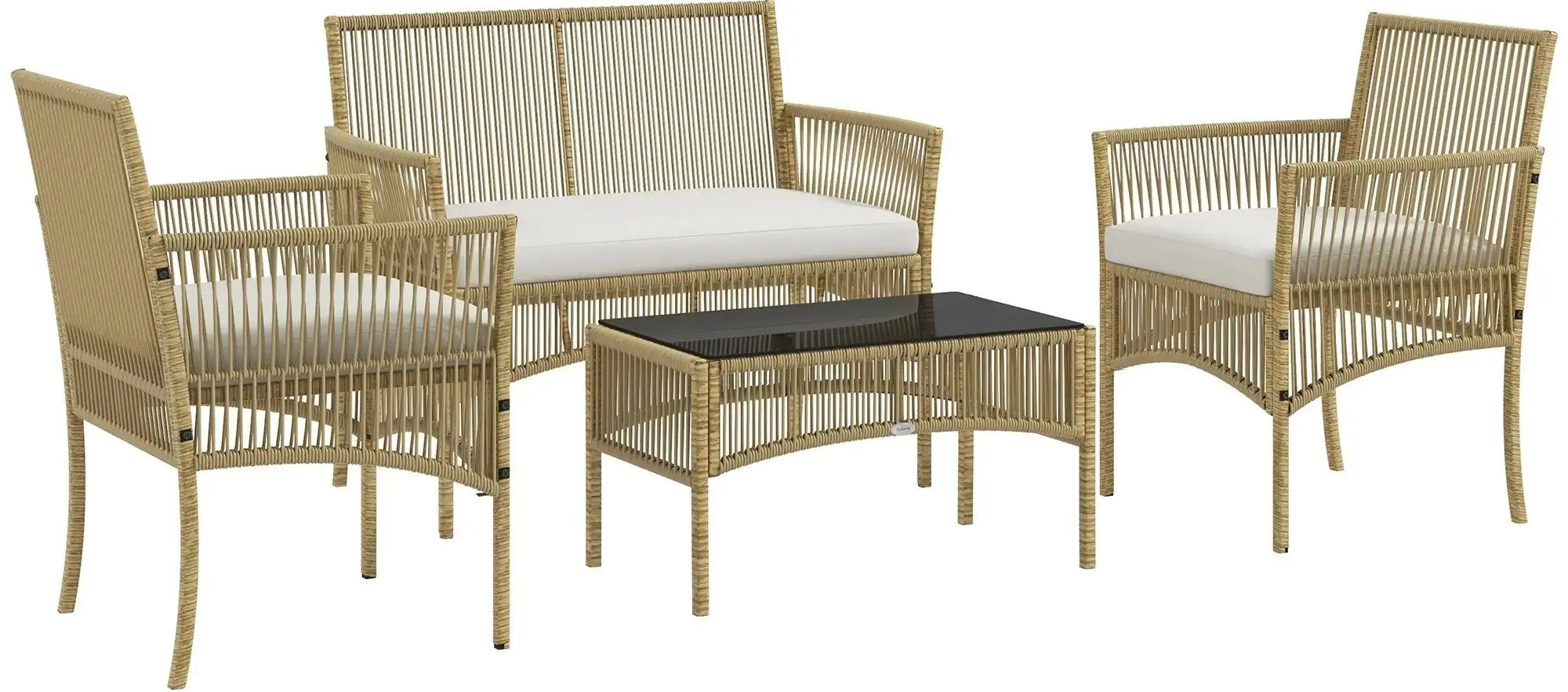 Set mobilier de gradina Outsunny 860-303V00BG (Natural/White)