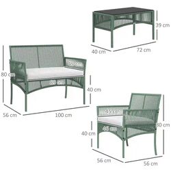 Set mobilier de gradina Outsunny 860-303V00DG (Dark Green) Thumb