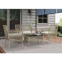 Set mobilier de gradina Outsunny 860-303V00KK (Khaki/White)