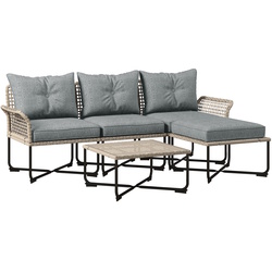 Set mobilier de gradina Outsunny 860-306V00GY (Natural/Grey) Thumb