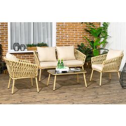 Set mobilier de gradina Outsunny 860-321V00KK (Khaki)