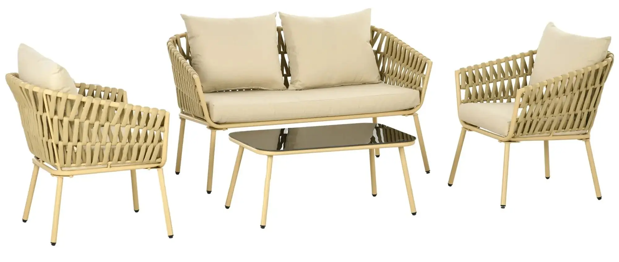 Set mobilier de gradina Outsunny 860-321V00KK (Khaki)