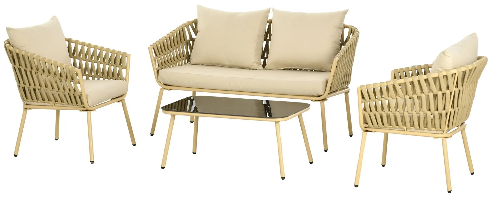 Set mobilier de gradina Outsunny 860-321V00KK (Khaki)