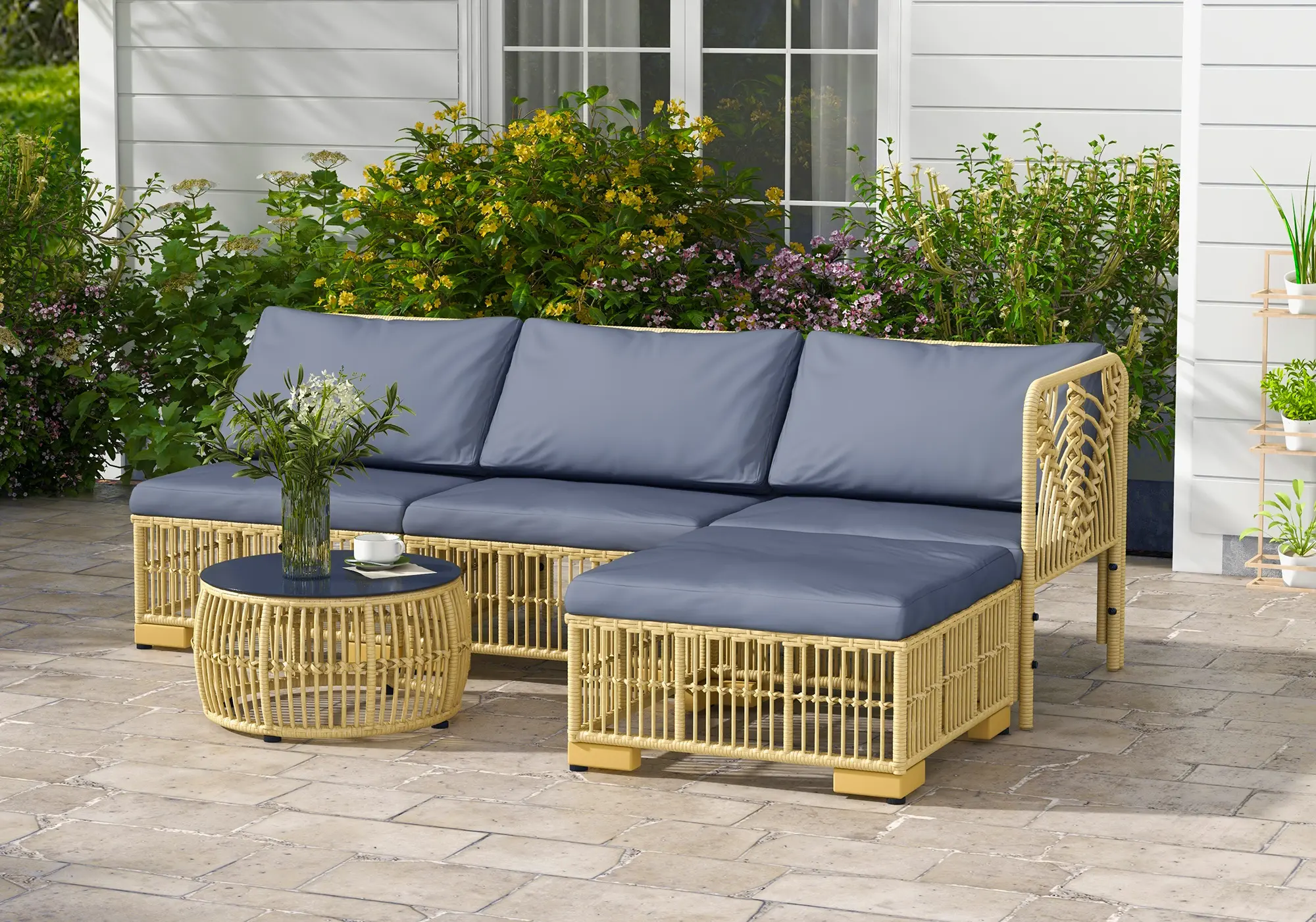 Set mobilier de gradina Outsunny 860-325V00GY (Brown/Grey)