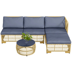 Set mobilier de gradina Outsunny 860-325V00GY (Brown/Grey) Thumb