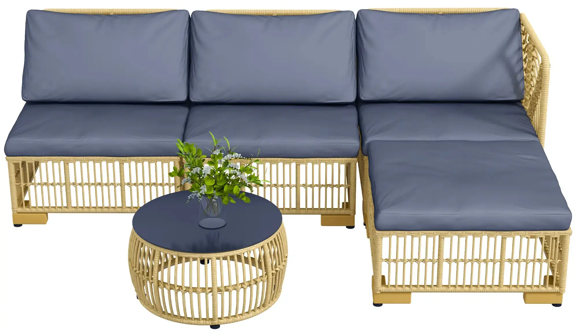 Set mobilier de gradina Outsunny 860-325V00GY (Brown/Grey)