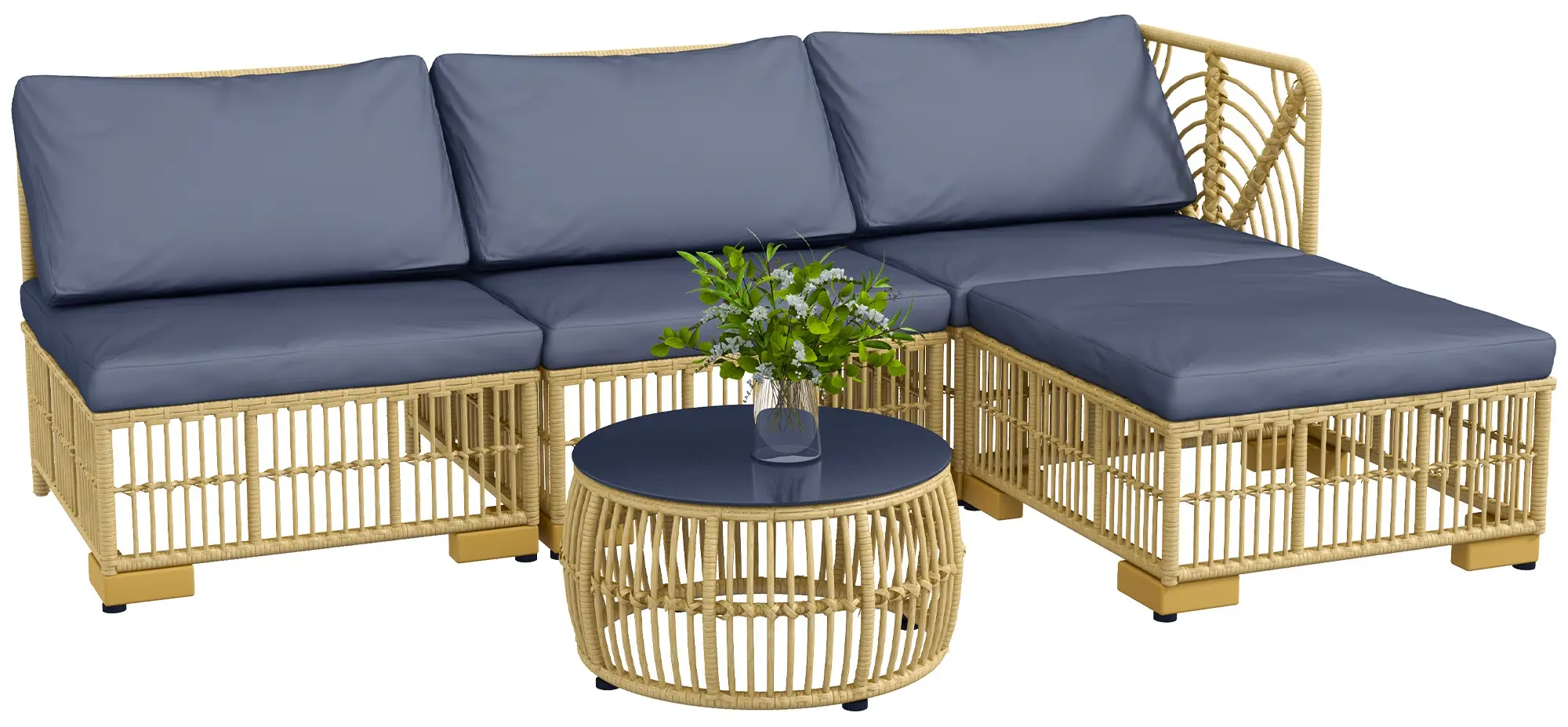 Set mobilier de gradina Outsunny 860-325V00GY (Brown/Grey)