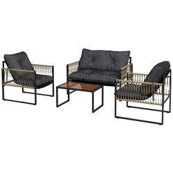 Set mobilier de gradina Outsunny 860-326V01CG (Charcoal Grey/Brown) Thumb
