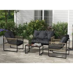 Set mobilier de gradina Outsunny 860-326V01CG (Charcoal Grey/Brown)