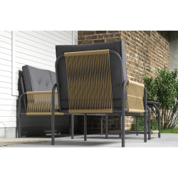 Комплект садовой мебели Outsunny 860-361V00CG (Dark Grey/Natural) Thumb