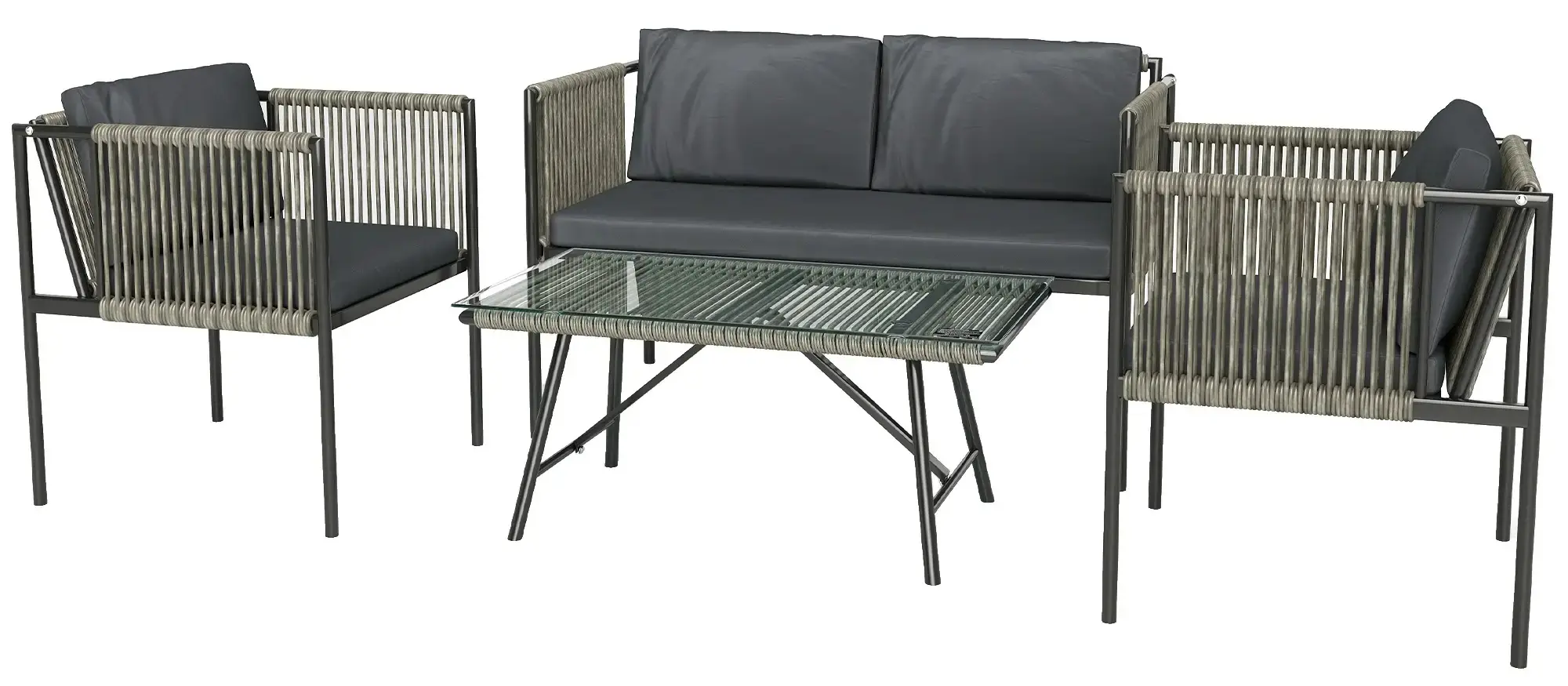 Set mobilier de gradina Outsunny 860-367V00GY (Grey) - 4