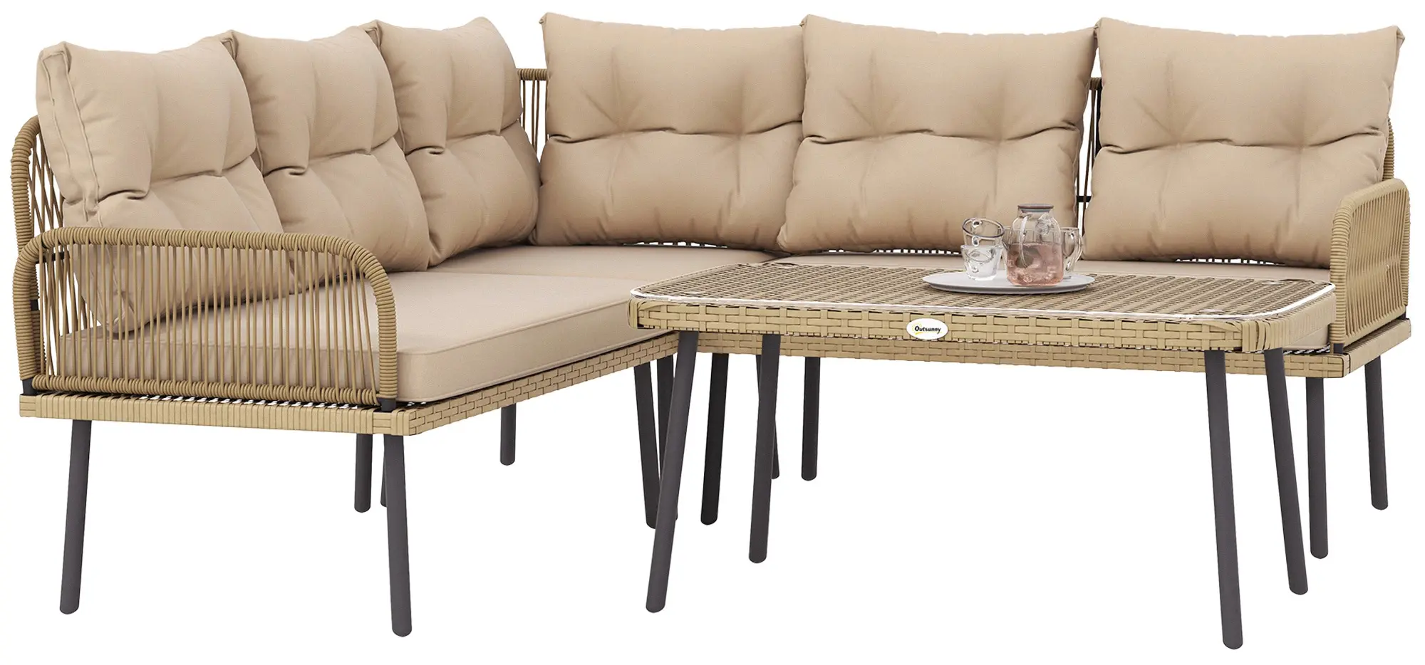 Set mobilier de gradina Outsunny 860-372V00BG (Beige) - 2