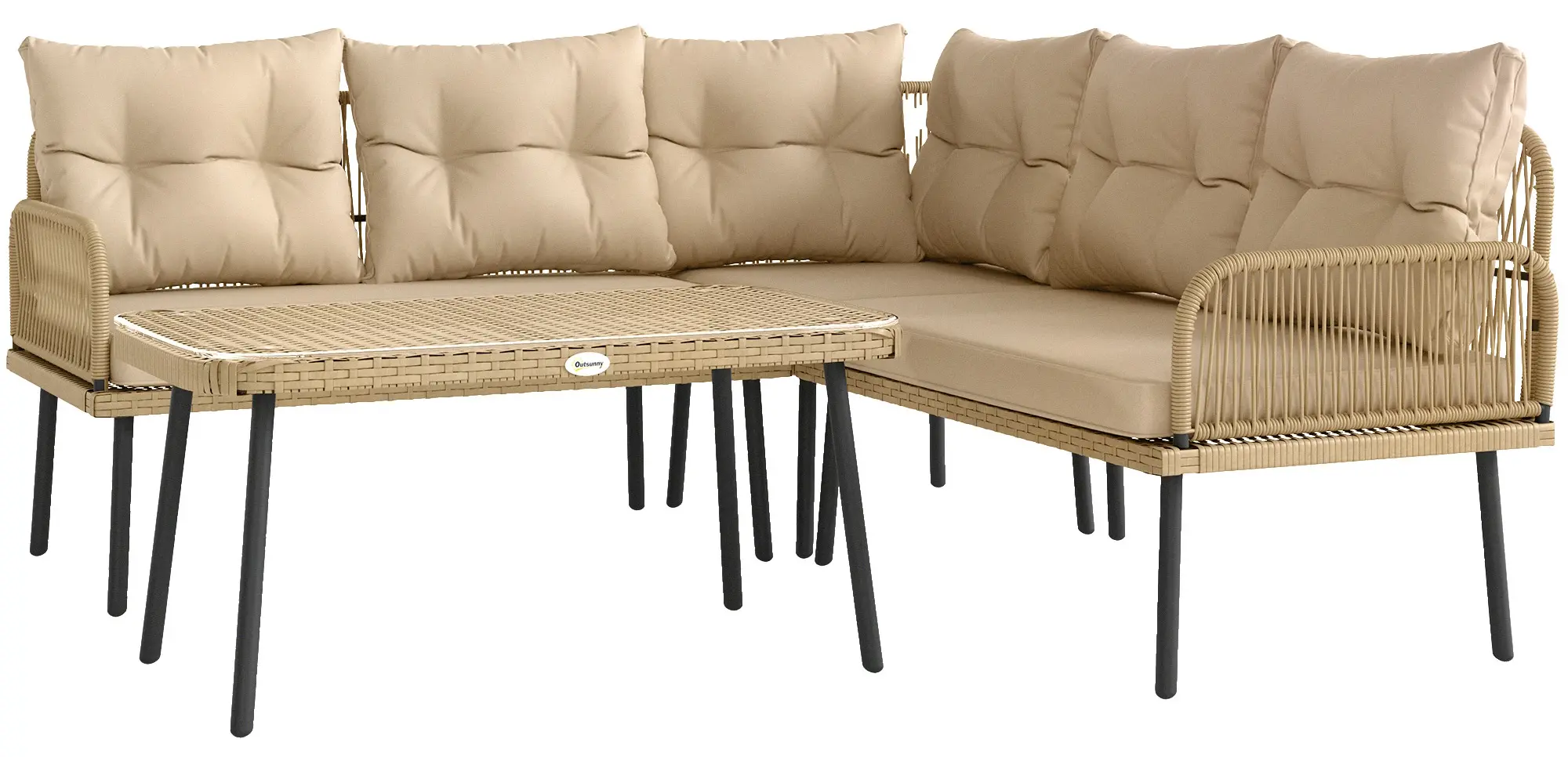 Set mobilier de gradina Outsunny 860-372V00BG (Beige) - 3