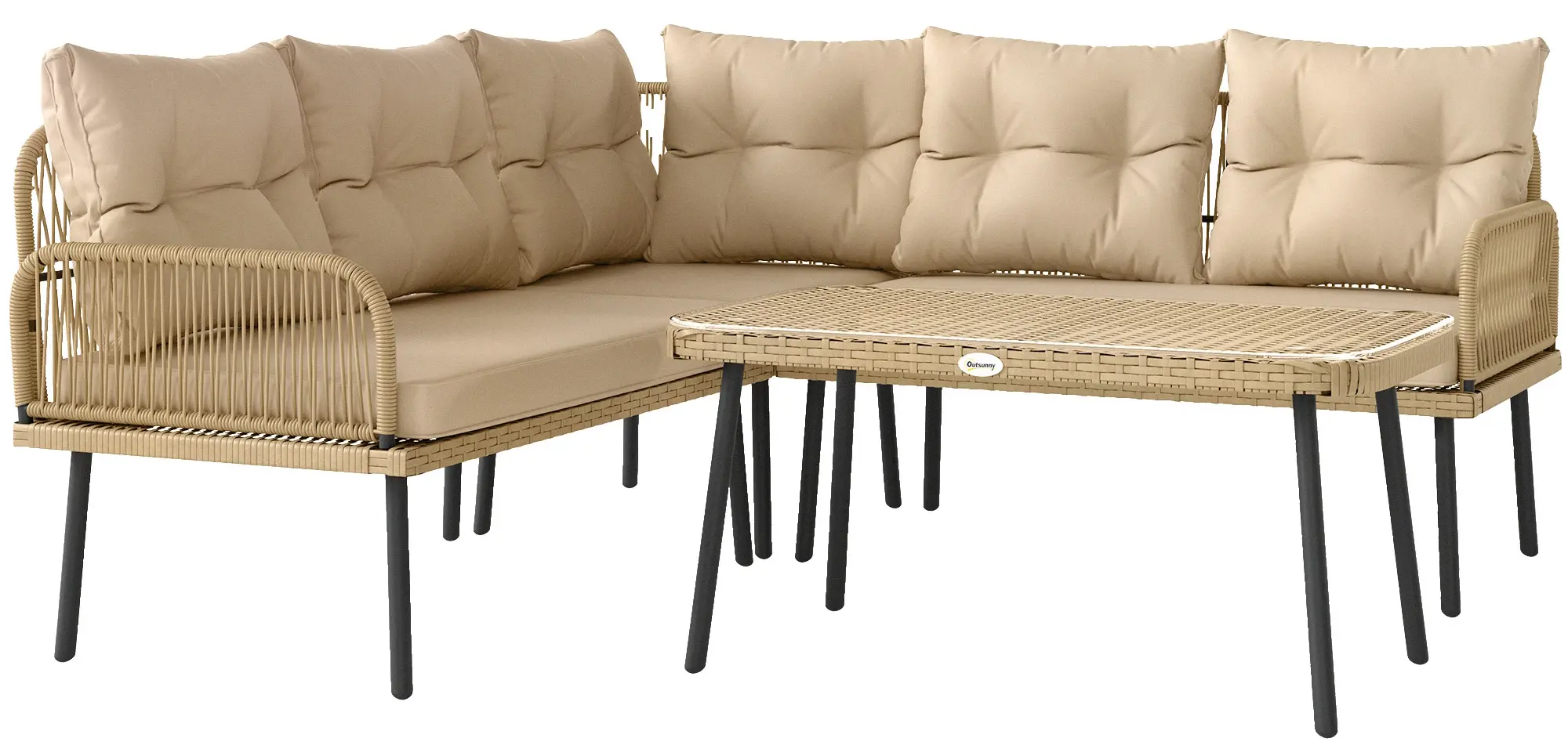 Set mobilier de gradina Outsunny 860-372V00BG (Beige) - 4