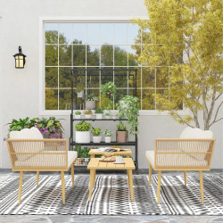 Set mobilier de gradina Outsunny 860-389V01CW (Cream White/Natural) Thumb