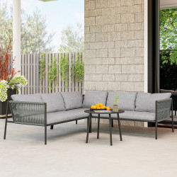 Set mobilier de gradina Outsunny 860-391V00CG (Dark Grey)