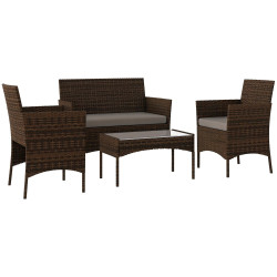 Set mobilier de gradina Outsunny 860-394V00GY (Brown/Grey) Thumb
