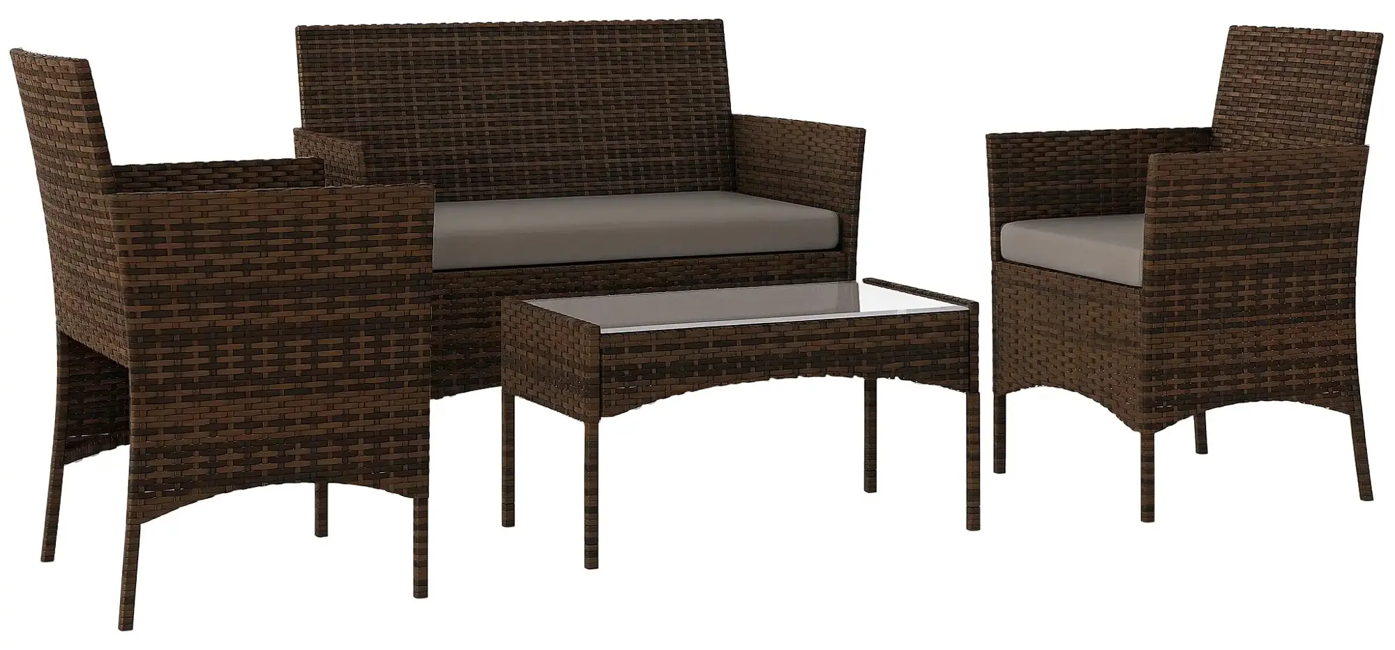 Set mobilier de gradina Outsunny 860-394V00GY (Brown/Grey) - 2