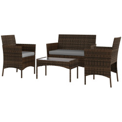 Set mobilier de gradina Outsunny 860-394V00GY (Brown/Grey) Thumb