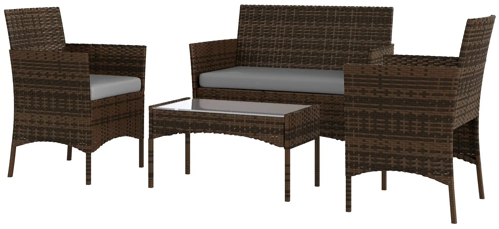 Set mobilier de gradina Outsunny 860-394V00GY (Brown/Grey) - 3