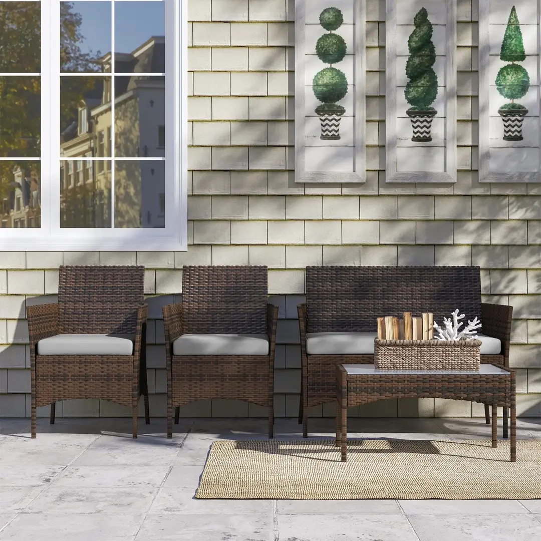 Set mobilier de gradina Outsunny 860-394V00GY (Brown/Grey)