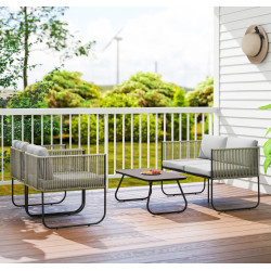 Set mobilier de gradina Outsunny 860-399V00LG (Light Grey)