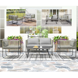 Set mobilier de gradina Outsunny 860-399V00LG (Light Grey) Thumb