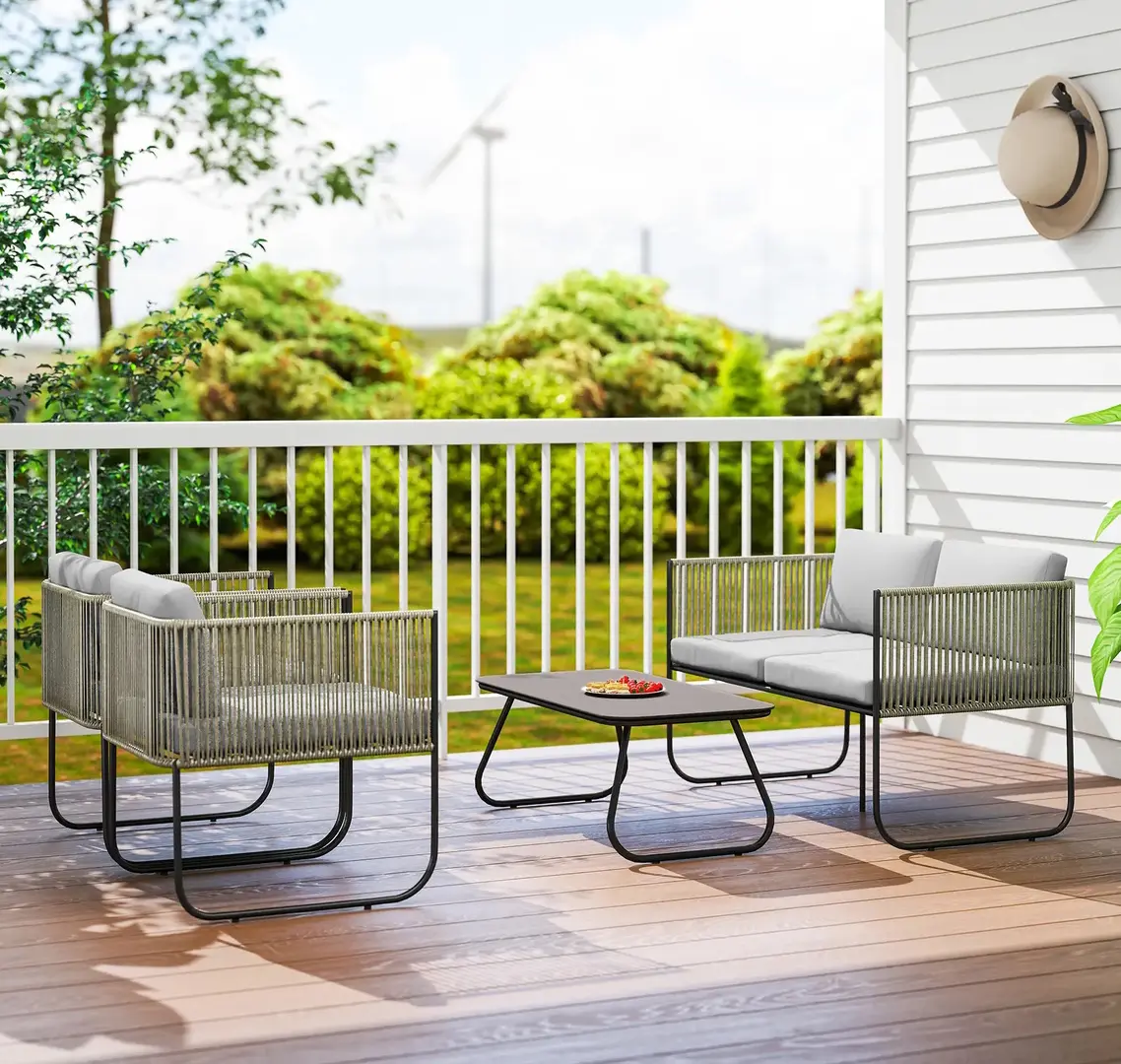 Set mobilier de gradina Outsunny 860-399V00LG (Light Grey)