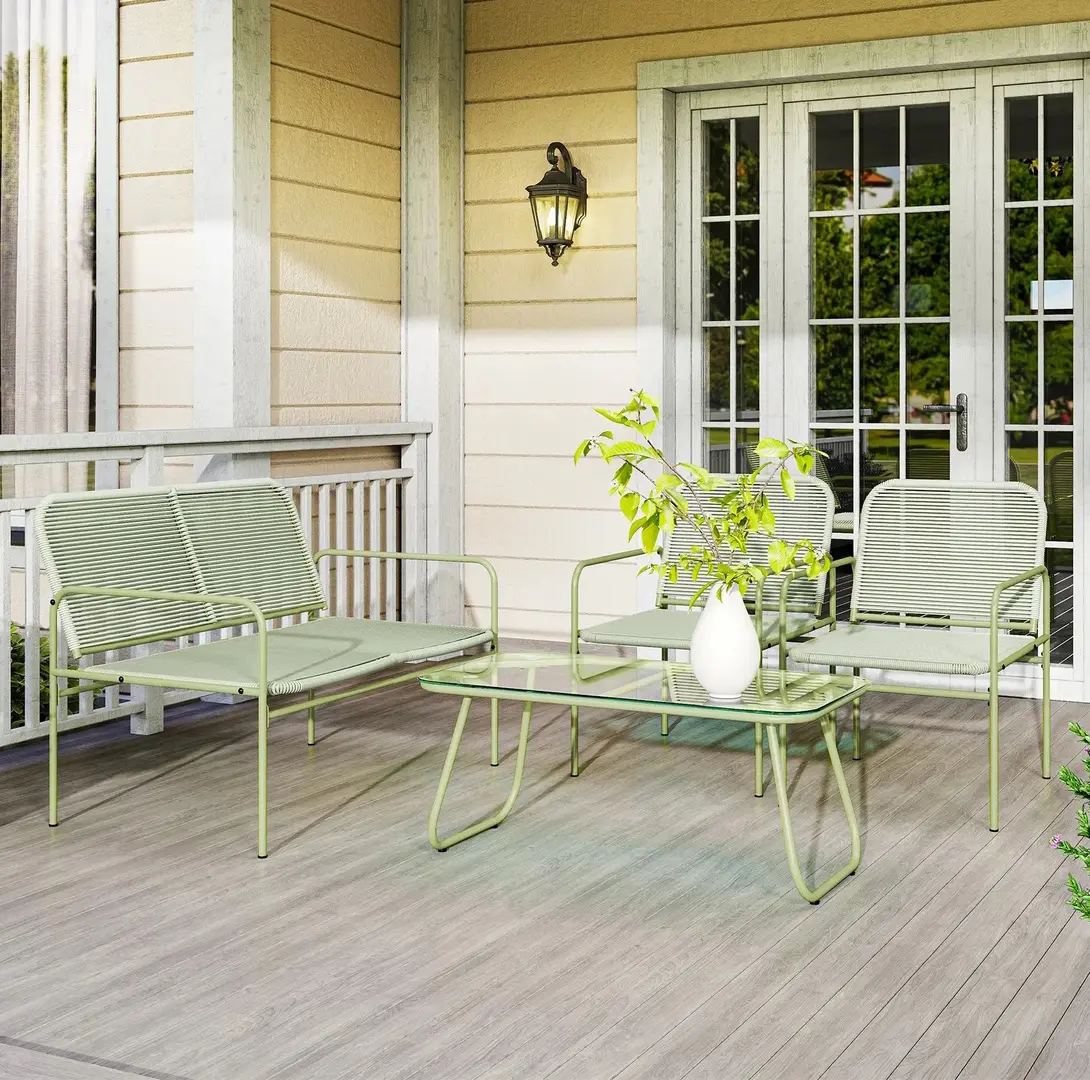 Set mobilier de gradina Outsunny 860-400V00GN (Green)