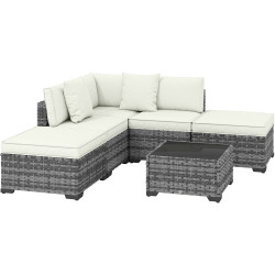 Комплект садовой мебели Outsunny 860-415V00GG (Grey/White Cream/Black) Thumb