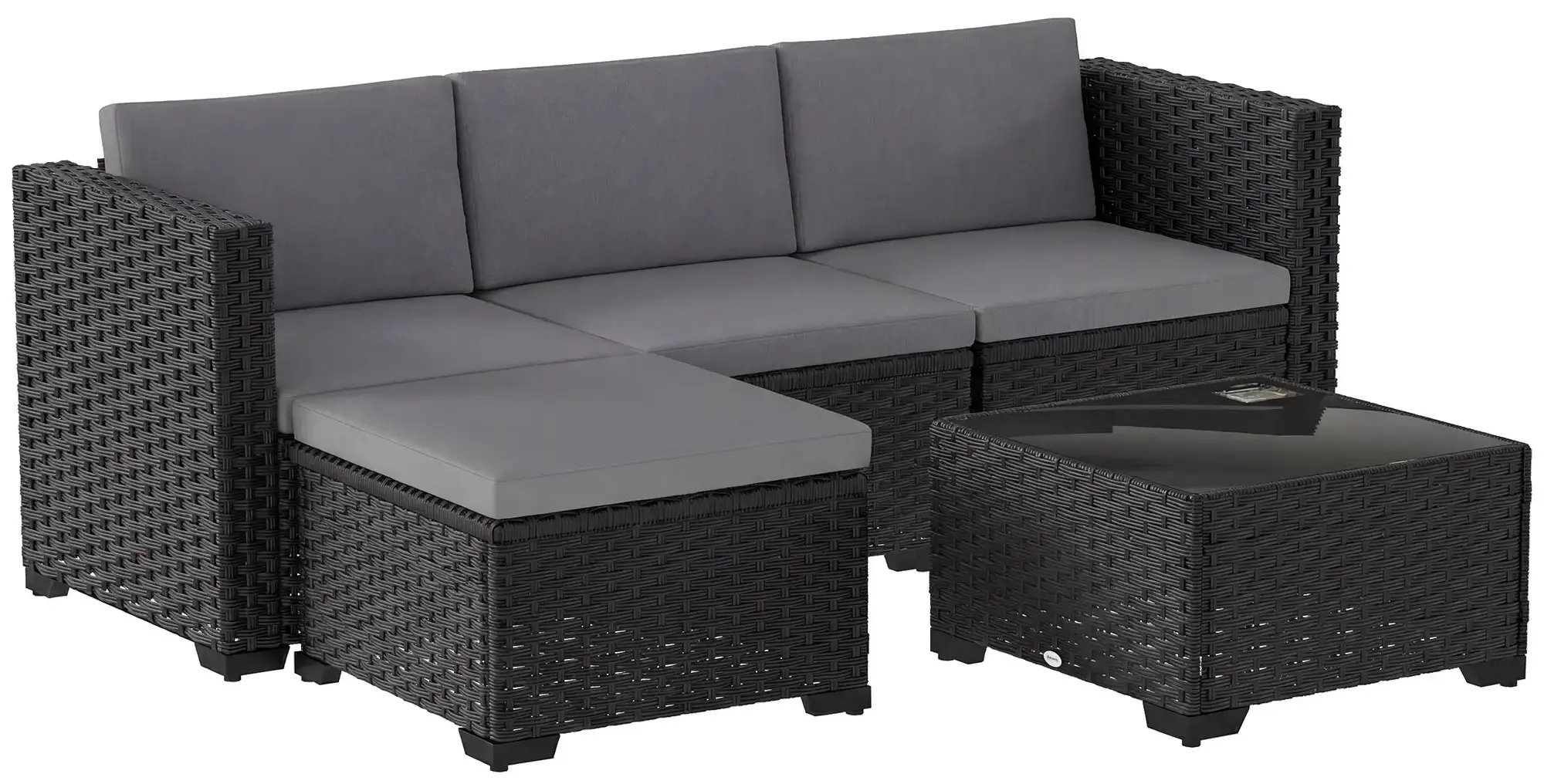 Set mobilier de gradina Outsunny 860-417V00GY (Grey/Black) - 2