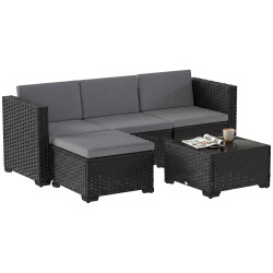 Set mobilier de gradina Outsunny 860-417V00GY (Grey/Black)