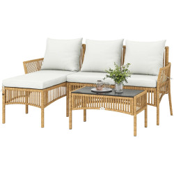 Комплект садовой мебели Outsunny 860-428V00CW (Cream White/Natural)